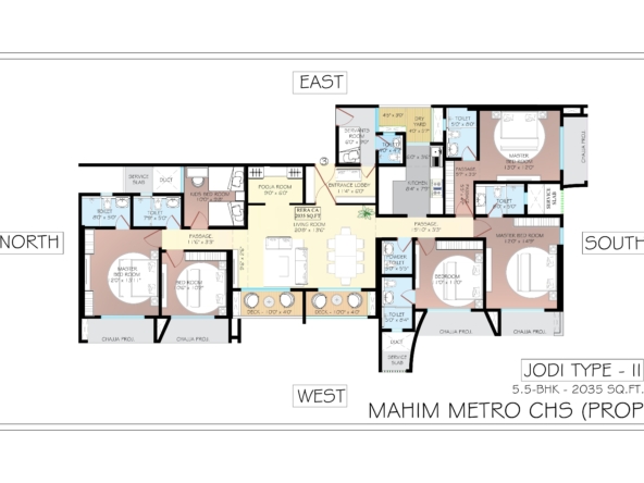 23-5.5 BHK 2035 Carpet South West
