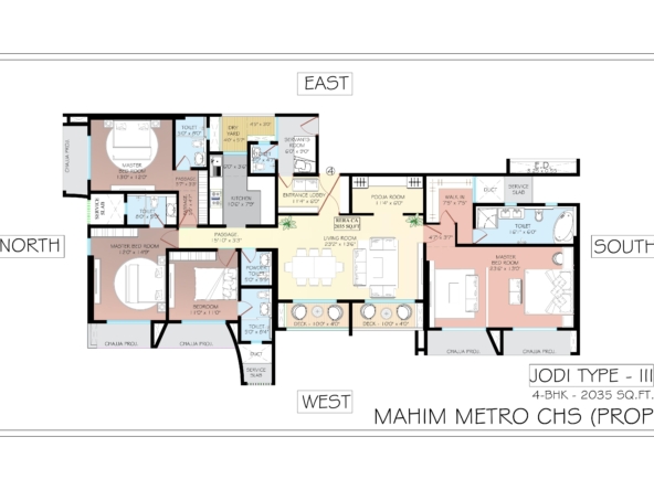 32-4 BHK 2035 Carpet South West